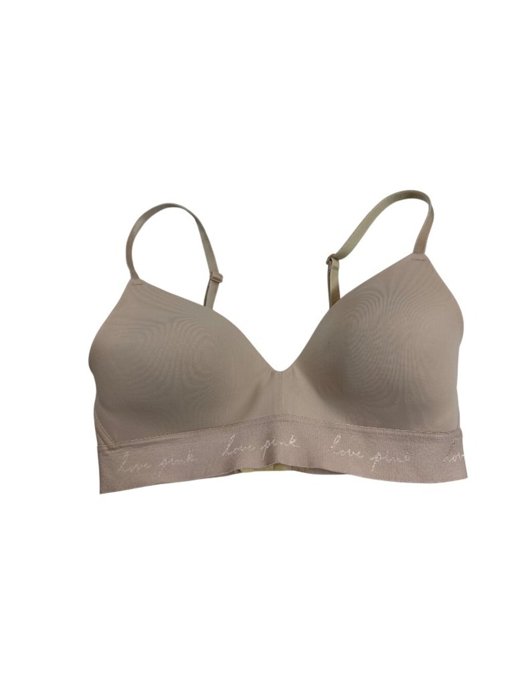 Victoria Secret Wear Everywhere Wireless Light Lined Bra PINK 32C Beige (BB722)